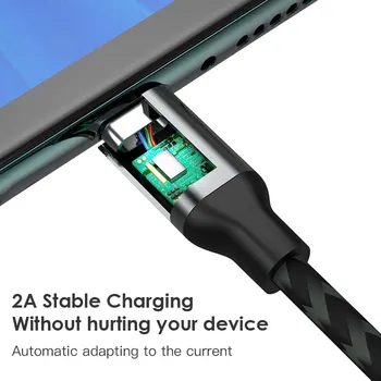 Benks Micro USB Kabel Za Xiaomi Redmi Opomba 5 Samsung NASPROTNEGA Polnilnik USB Kabel Micro USB Kabel Najlon, Žica, 1M Hitro Polnjenje Kabel