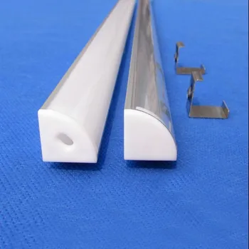 20sets 100 cm led aluminij profil strip bar svetlobo 10-12 mm PCB mlečno/ pregledna PC pokrov(CC-1616L)