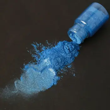 10 Barve na Morje Modro Sljuda v Prahu Pearl Pigment Epoksi Smolo, Kozmetično Barvilo Razred sestavljajo Milo, zaradi Česar Pearl Barve za Barvanje Kit