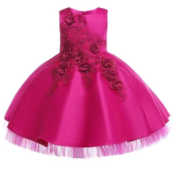 2021 Poletje Dekle Stranka Obleko Otroci Obleke Za Dekleta Princesa Obleko Elegantno Vestidos Oblačila Luksuzne Obleke Vezenje Pageant Obleko