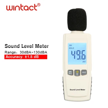 Zvok Decibel Meter,Digitalni Mini Zvočnega Tlaka Meter, Avdio Meritve Hrupa 30-130dBA,MAX/MIN Pridržite,Samodejna Osvetlitev ozadja