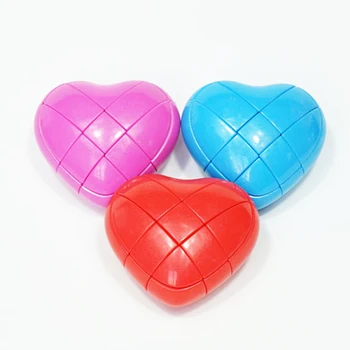 YJ Srce 3x3x3 Kreativni obliki Srca Magic Cube Rdeča/Modra/Roza Hitro Sestavljanke, Kocke, Otroci Igrače, Izobraževalne Igrače Brezplačna Dostava