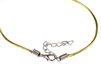 100 kozarcev srebrni Barvni ton jastog zaponko chocker zlato ogrlico vosek kabel vrv, sukanec ogrlica fit obesek DIY modni nakit 1mm