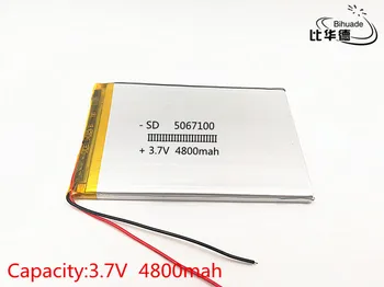 3.7 V,4800mAH 5067100 (polimer litij-ionske baterije) Li-ion baterija za tablični računalnik 7 palčni 8 9 inch inch