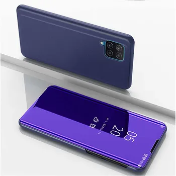 Luksuzni Ogledalo Telefon Primeru Pokrovček Za Samsung Galaxy A12 5G Primeru Samsung Galaxy A12 5G Knjiga Coque Shockproof Varstvo KS0999