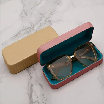 Vroče Prodaje Moški Ženske Prenosni Očala Primeru Magnetni Usnje Krat, lahko Očala Za Eyeglass Oversize sončna Očala Polje