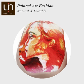 UIN Phoenix Design Naslikal Ženske Platneni Čevlji Krog Toe Priložnostne Ravno Čevlji Dame Moda Prostem Široko Loafers Lahki