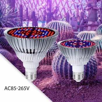 Growbox Celoten Spekter led Za Rastline, ki Raste LED Žarnica E27 30W 50 W 80W Hydroponics LED Grow Light 220V Toplogrednih Sadika Žarnica