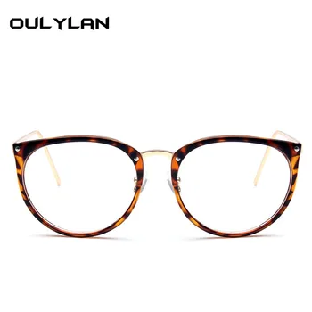 Oulylan Moda Cat Eye Glasses Okvir Ženske Pregleden Optična Očala Letnik Kovinski Okvir Predpisovanje Očal Okvir