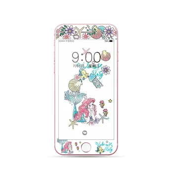 Disney 2021 Princesa Risanka Kaljeno Steklo Za Iphone 6 6S 7 8 Zaščitnik Zaslon Zaščitna folija Za Iphone 6 6S 7 8 Plus