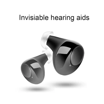 1 Par USB Polnilne ITE Slušni Pripomočki za Ojačevanje Zvoka Zaznavne izgube Sluha Za Starejše Gluhe
