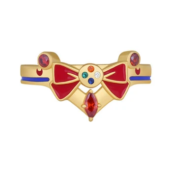 Sailor Moon Cosplay Prstan Srebro 925 Nakit Preoblikovanje Broška jedilni pribor Obroč Anime Odraslih Par COS Pribor Božično Darilo