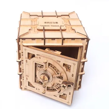 Ustvarjalno Darilo Geslo Polje DIY Lesenih za Mehanski Prenos Modela Sestavljanje Puzzle Igrača Presenečenje Darilo Zbirateljske Igrača