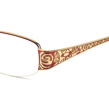 Gmei Optični Pravokotne Pol-Platišča Lita Ženske Eyglasses Okvir Z Design Na Templjev Ženske Očala Okvirji Optičnih Očal T8039