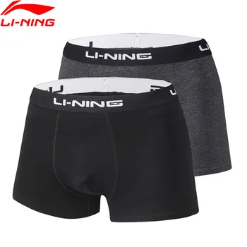 Li-Ning Moške spodnje Perilo 2PCS Spodnjice Plus Velikost M-3XL Boxershorts Moške Hlačke Barva Breathbale Hlače ANKQ017
