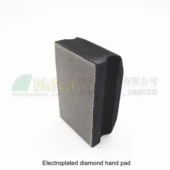 DIATOOL 1pc Pikčasto Electroplated Diamond Ročno Poliranje Pad 90X55MM Trde Pene, ki je podprta s Strani Brušenje Pad