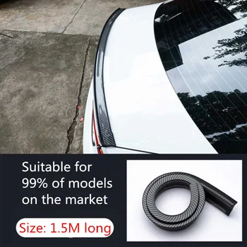 Univerzalni Spojler 1,5 M Avto-Styling 5D Ogljikovih Vlaken Spojlerji DIY Preuredi Spojler Za Hyundai IX35 IX45 Sonata Verna Solaris