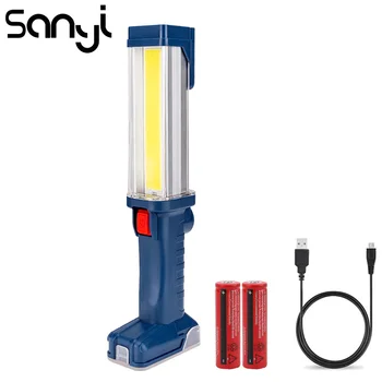 SANYI COB LED Prenosna Luč 3800 LM USB Polnjenje 2*18650 Baterijo 2 Načini Svetilka baterijska Svetilka za Kampiranje, Lov