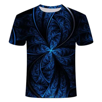 Nova 3D vrtoglavica hipnotik natisnjeni T-shirt za moške, ženske smešno kratka sleeved majica s kratkimi rokavi moški na vrhu, 3D art kratka sleeved