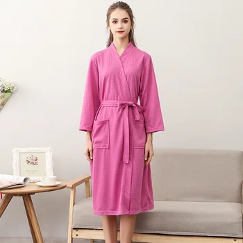 5 Star Hotel Ljubimec Kimono kopalni plašč Plus Velikost Kopeli Haljo Mens Vaflji Halje za Ženske Dolgo Hišna Obleke Sleepwear haljo feminino