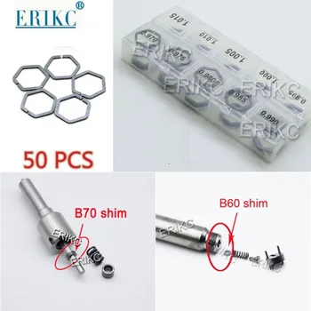 ERIKC 50pcs B70 Šoba Shims 1.62-1.80 mm za Bosch Siemens Piezo B60 1.34-1.52 mm Injektor Prilagodite B61 0.97-1.015 mm Podložka Tesnilo