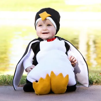 Baby Fantje Dekleta Karneval Halloween Kostum Romper Otroci Oblačila, ki Malčka, Cosplay Pingvin Jumpsuits Dojenčka Lepe Obleke #LR1