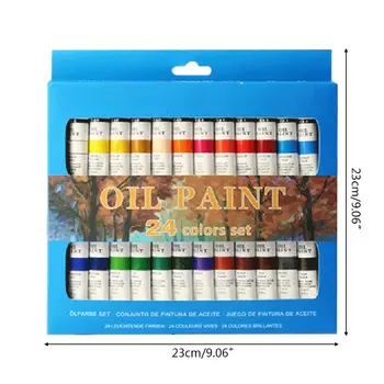 24 Barv, Strokovno Oljno sliko Slikarja za Risanje Pigment 12ml Cevi Nastavite Umetnik, Art Potrebščine