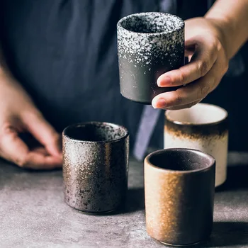 LUWU Japonski Slog Teacup Vode Pokal Lončenina Keramike, Ročno poslikano Kungfu Teacup Kuhinje Drinkware