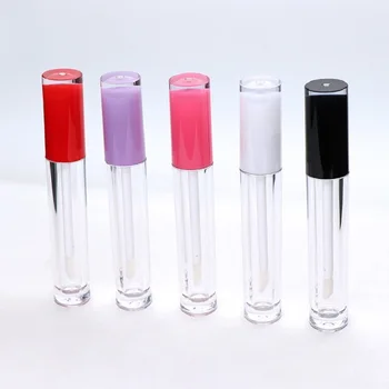 Prazno 5ML Lipgloss Cevi Krog Roza, Vijolična, Rdeča, Bela Jasno, Kozmetični Lip Gloss Posode Ličila Lip Gloss Palico Cevi 50pcs/veliko