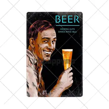 Obrtnih Pivo Kovinski Tin Prijavite Alkohola Slikarstvo Bar Pub Klub Plakat Ploščica Ploščica Letnik Stensko Dekoracijo Doma Dekor 20x30cm