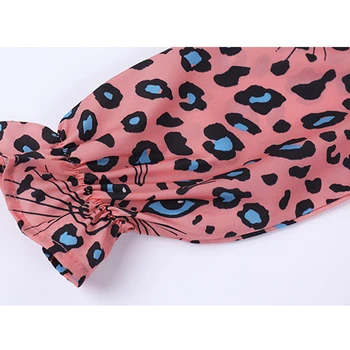 2020 poletje otrok girls moda obleke z Dolgimi rokavi leopard tiskanja cvetlični princesa obleko Temperament oblačila za 3-11Yrs otroci