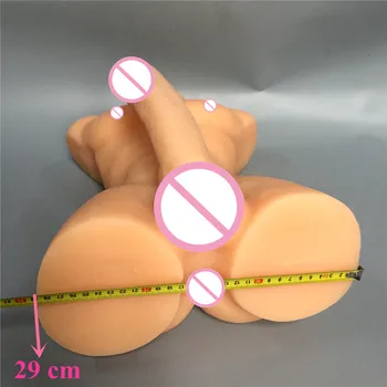 7,5 kg 3D 1:1 pravi velikosti moškega telesa polni silikona sex lutka z penisa in anusa analno odprtino sex lutka za gej ali ženska