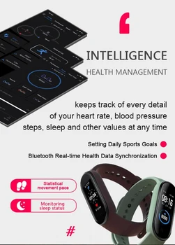 M5 Pametna Zapestnica Bluetooth Šport Fitnes Tracker Srčnega Utripa Nepremočljiva Ženske Moški Pametno Ročno Uro Band Zapestnice Watch