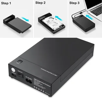 Orodje je Prosto 3,5-Palčni USB 3.0, da SATA III Zunanji Trdi Disk, Ohišje Primeru Podpora 2.5