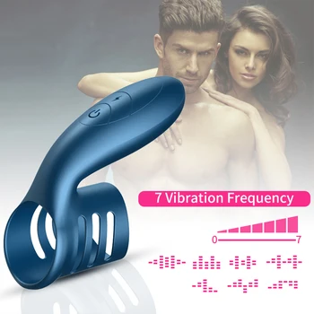 OLO Strap-on Rokav Električni Penis Šok Obroč Vibrator za Klitoris Spodbujanje Moški Plute Obroči Sex Igrače Za Človeka Pari Odraslih Izdelka