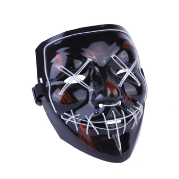 Led Masko Halloween Party Masko Maškarada Maske, Neon, Luči Svetijo V Temi Maskara Grozo Žareče Masker 06#