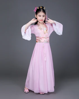 Kitajski Stari Guzheng Uspešnosti Oblačila, otroške Kostume, Sedem Fairy Princess Halloween Kostumi Otroci Obleke za Dekleta