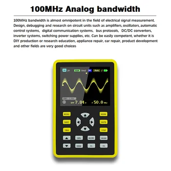 ADS5012H Digitalni 2,4-palčni TFT Zaslon Anti-opekline Oscilloscope 500MS/s frekvenco Vzorčenja 100MHz Analogni pasovne širine Valovno Shranjevanje 3000