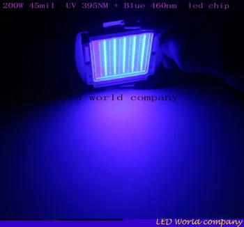 200W 45mil SMD High Power LED Ultra Violet UV 395NM + Modra 460nm UV:Modra 33-36V High Power LED Luči 200W uv led čip