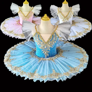 Strokovno Balet Tutu Otroci, Otroci Palačinka Krožnik Tutu Balerina Stranka Obleko Odrasle Ženske, Dekleta Balet Plesne Kostume