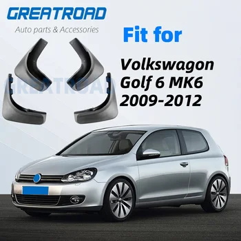 Za Volkswagen VW Golf 6 Mk6 2009 2010 2011 2012 Nastavite Oblikovani Blato Zavihki Mudflaps Splash Varovala Spredaj Zadaj Blato Zavihek strani Blatniki