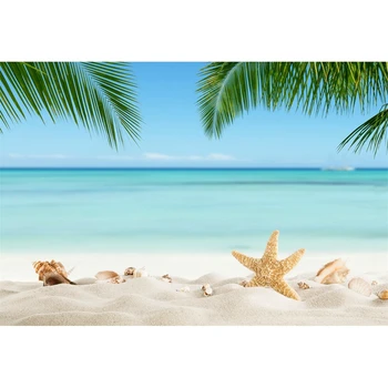 Yeele Počitnice Plaže Seascape Palm Sončni Photocall Fotografija Kulise Osebno Fotografsko Ozadje Za Foto Studio