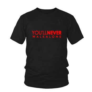 Nikoli ne bom Hodil Sam T-shirt Liverpool Za Ljubitelje Vse Prvakov 2018 Moda za moške blagovne Znamke Oblačil Moški S-3XL Majica s kratkimi rokavi