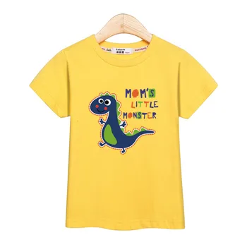 Malo pošast, risanka t-shirt baby fantje oblačila srčkan dinozaver tiskanja dečka, majica kratek rokav priložnostne vrh tee poletje kostum