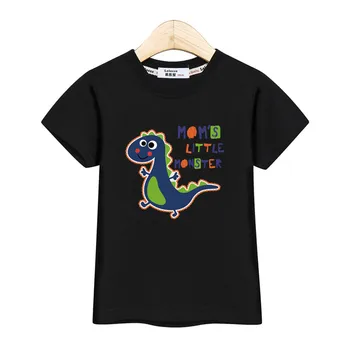 Malo pošast, risanka t-shirt baby fantje oblačila srčkan dinozaver tiskanja dečka, majica kratek rokav priložnostne vrh tee poletje kostum