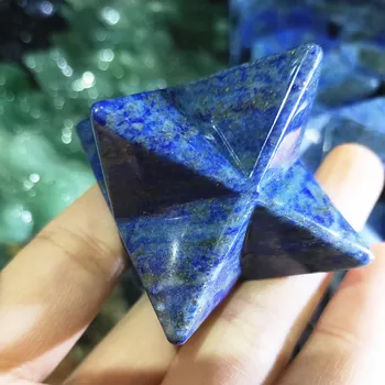 100 g Naravnih lapis lazuli kristali kremena Merkaba Zvezde modra Lazurite Merkabah Obesek Energetski Minerali, Nakit, Ogrlico Zdravljenje