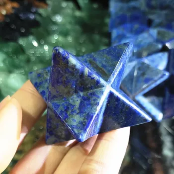 100 g Naravnih lapis lazuli kristali kremena Merkaba Zvezde modra Lazurite Merkabah Obesek Energetski Minerali, Nakit, Ogrlico Zdravljenje