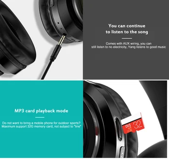 Nove Prenosne Brezžične Bluetooth Slušalke HiFi Stereo Bass Glasbe, Slušalke Podpira TF/Micro SD Kartico Nastavljiv Slušalke Z Mikrofonom