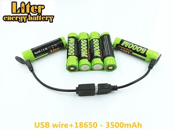 Liter energijo baterije Dobro Qulity USB 5000M 18650 3,7 V 3500mAh Mobilne naprave polnjenje baterije Inteligence Li-ion Baterija za Polnjenje
