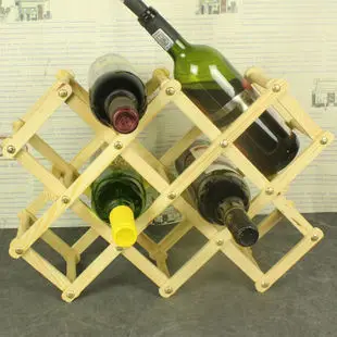 Zložljivi vino rack alkohola nego pijačo steklenico imetnikov barva lesa polica
